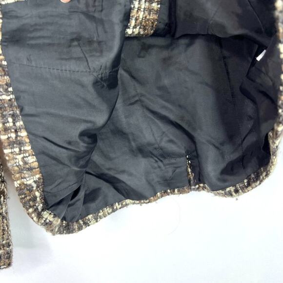 Kenzie Brown Tweed Blazer Jacket 6 - Picture 9 of 12